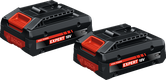 Bosch 18V Expert 4Ah battery pack set.