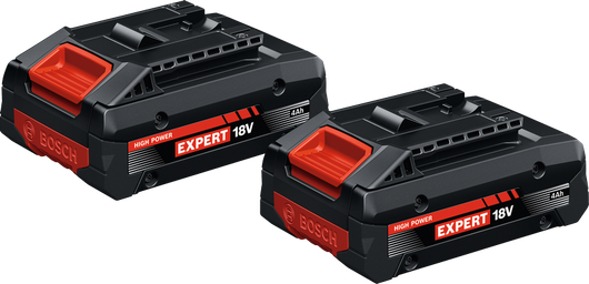 Bosch 18V Expert 4Ah battery pack set.