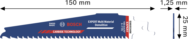 Bosch EXPERT Multi Material Demolition S969XHM blade.