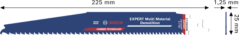 Bosch EXPERT Multi Material Demolition S1169XHM saw blade.