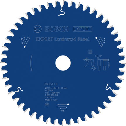 Bosch EXPERT Laminated Panel Circular Saw Blade 48T.