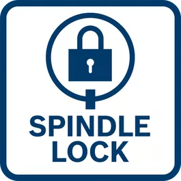 Easy disc / tool change thanks to spindle lock