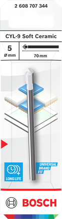 Bosch CYL-9 Soft Ceramic drill bit 5×70 mm.