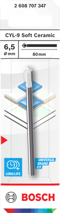 Bosch CYL-9 Soft Ceramic Drill Bit 6.5×80 mm.