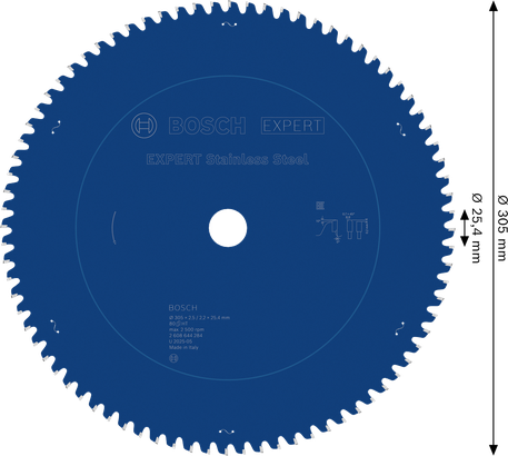 EXPERT Stainless Steel Bosch EXPERT Stainless Steel Circular Saw Blade, 80 teeth.