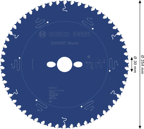 EXPERT Wood Circular Saw Blade, 254 x 2.6/1.8 x 30 mm, T54 Bosch EXPERT Wood Circular Saw Blade 254mm T54.