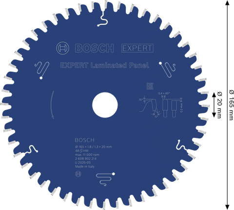 Bosch EXPERT Laminated Panel circular saw blade T48.