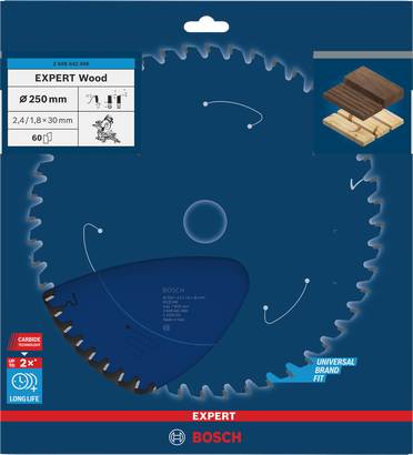 EXPERT Wood Bosch EXPERT Wood circular saw blade 250×2.4/1.8×30 mm T60.