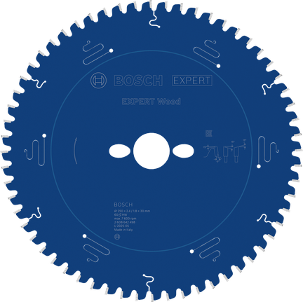EXPERT Wood Circular Saw Blade, 250 x 2.4/1.8 x 30 mm, T60 Bosch EXPERT Wood Circular Saw Blade 250mm T60.