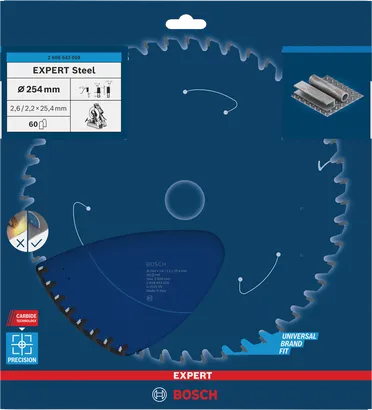 Object #200581507: 2608643059_bo_pro_p_f_1 Bosch EXPERT Steel circular saw blade 254×25.4 mm T60.