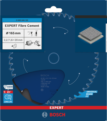 EXPERT Fibre Cement Bosch EXPERT Fibre Cement circular saw blade 165 mm.