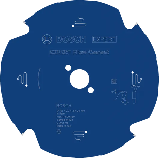 EXPERT Fibre Cement Circular Saw Blade Bosch EXPERT Fibre Cement circular saw blade, 165 mm.