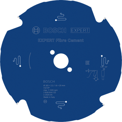 EXPERT Fibre Cement Bosch EXPERT Fibre Cement circular saw blade, 165 mm.