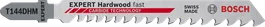Bosch EXPERT Hardwood Fast T144DHM carbide jigsaw blade.