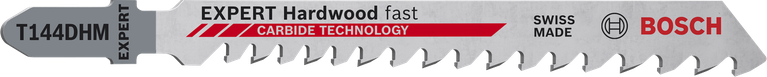 Bosch EXPERT Hardwood Fast T144DHM carbide jigsaw blade.