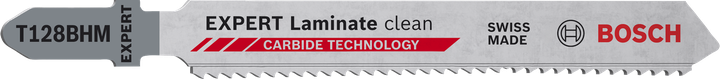 Bosch EXPERT Laminate Clean T128BHM jigsaw blade carbide.