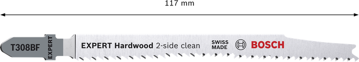 Bosch EXPERT Hardwood 2-side clean T308BF jigsaw blade.