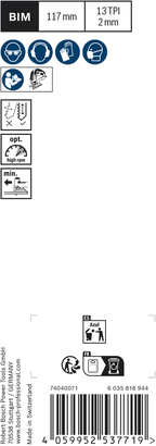 EXPERT Hardwood 2-side clean T308BFP Bosch EXPERT Hardwood 2-side clean T308BFP jigsaw blade.