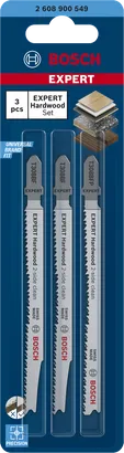 EXPERT Hardwood 2-side clean Set Bosch EXPERT Hardwood 2-side clean Jigsaw Blade Set, 3 pcs.