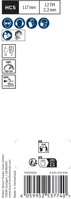 Bosch EXPERT Wood 2-side clean T 308 B jigsaw blade 117mm.