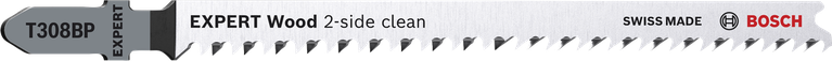 EXPERT Wood 2-side clean T308BP Jigsaw Blade, 3 pcs Bosch EXPERT Wood 2-side clean T308BP jigsaw blade.