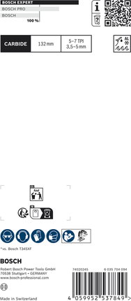 EXPERT ‘Multi Material‘ T 367 XHM Jigsaw Blade 3-pc Bosch EXPERT Multi Material T 367 XHM jigsaw blade carbide.