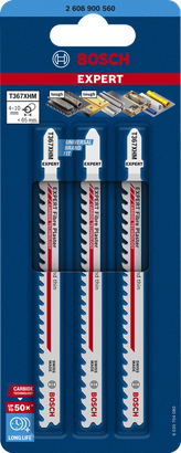 Bosch EXPERT T367XHM carbide jigsaw blades 3-pack.