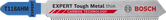 Bosch EXPERT Tough Metal T118AHM jigsaw blade, carbide teeth.