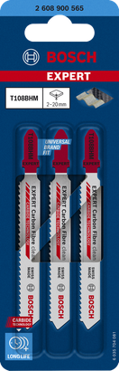EXPERT Carbon Fibre clean T108BHM Bosch EXPERT Carbon Fibre Clean T108BHM jigsaw blades 3-pack.