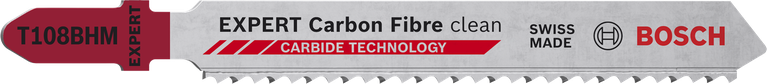 Bosch EXPERT Carbon Fibre jigsaw blade with carbide teeth.
