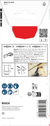 Bosch wood cutting blade Starlock 32×80 mm.