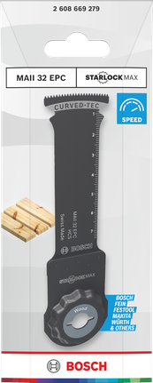 Bosch wood cutting blade MAII 32 EPC Starlock 32×80 mm.