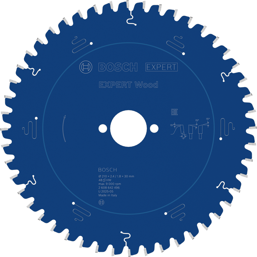 Bosch EXPERT Wood circular saw blade, 48 teeth.