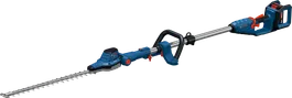 Bosch GHE18V-50FP cordless hedgecutter with telescopic handle.