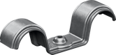 Bosch double conduit strap, metal clamp for pipe fixing.