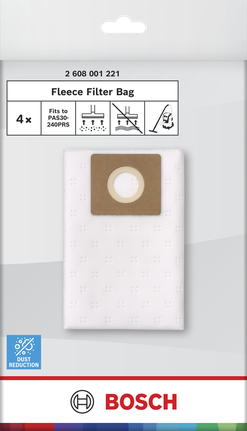 Bosch fleece filter bag for vacuum cleaner.