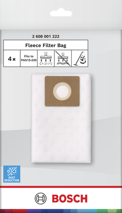 Bosch fleece filter bag 4-pack.