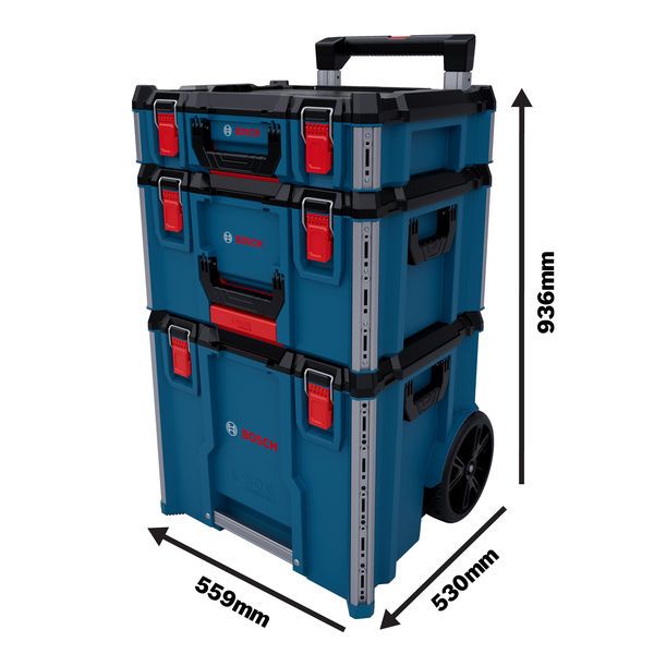 Bosch L-BOXX Contractor Set 3, rolling carrying case system.