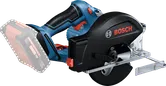 Bosch GKM 18V-50 cordless circular saw for wood cutting.