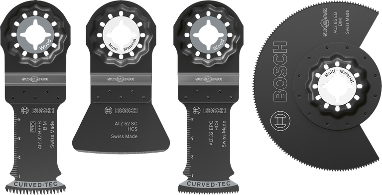 Bosch Flooring and Fitting Set, 4 piece multi-tool blades.