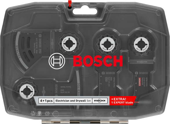 Bosch Electrician and Drywall Set 5 pcs with Starlock blades.