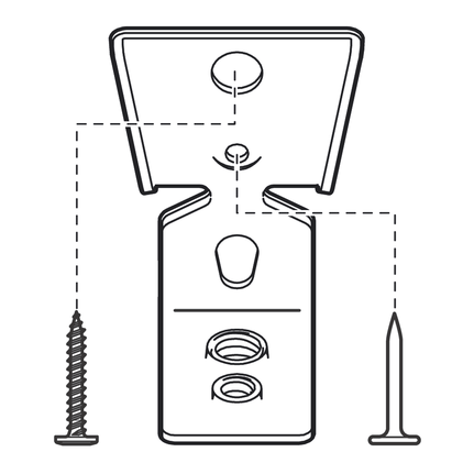 Metal hanger assembly.