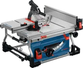 Bosch GTS100-254 table saw with angle adjustment.