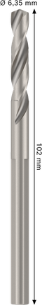 Bosch Pilot Drill HSS-G 6.35 mm for standard arbor.