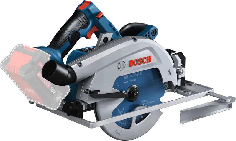 Bosch GKS 18V-68 GC cordless circular saw for wood cutting.