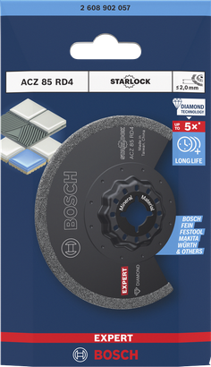 Object #200590949: 2608902057_bo_pro_p_f_1 Bosch EXPERT ACZ 85 RD4 diamond grout segment blade, 85 mm.