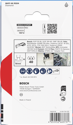 Bosch EXPERT MATI 68 RSD4 diamond corner blade 68mm.