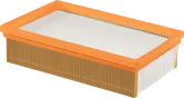 Bosch flat-pleated HEPA filter H-Class PTFE.