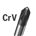 Pozidriv screwdriver chromium-vanadium.