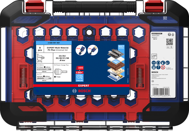 Bosch EXPERT Multi Material Power Change Plus hole saw set.